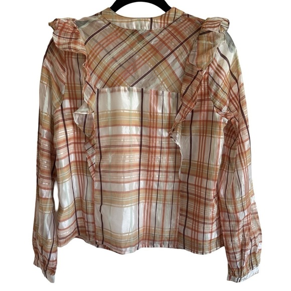 NWT Anthropologie Current Air Polly Ruffled Peasant Blouse, Size XS - Picture 8 of 11